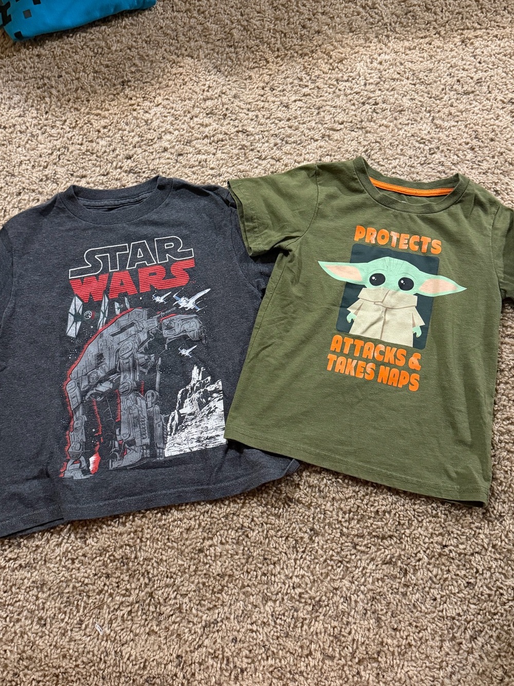 Star Wars Kids Short-Sleeve Tees - Olive Green & Charcoal